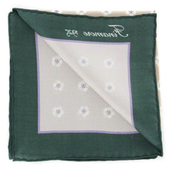 Finamore Napoli Beige Floral Pocket Square - 13" x 13" - (PSQX15)