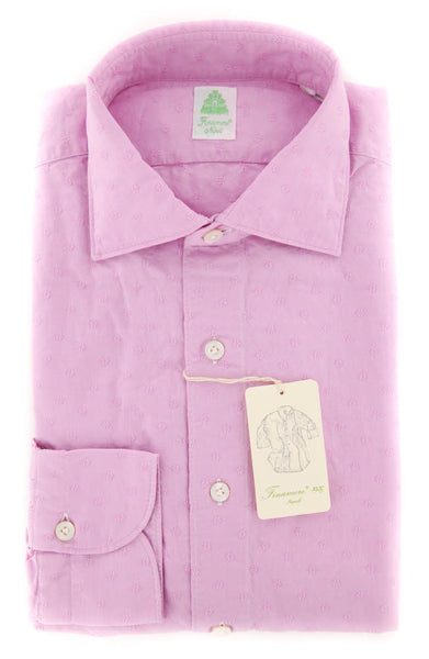 Finamore Napoli Pink Shirt - Extra Slim - L/L - (26SEN08025802)