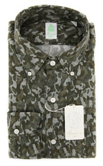 Finamore Napoli Camouflage Shirt - Extra Slim - 15.75/40 - (FN803351)