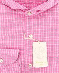 Finamore Napoli Pink Check Shirt - Extra Slim - (FN88173) - Parent