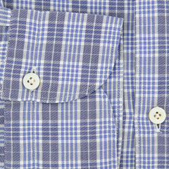 Finamore Napoli Blue Plaid Shirt - Extra Slim - 17/43 - (SEN98000201)