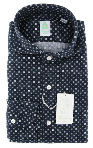 Finamore Napoli Navy Blue Shirt - Extra Slim - S US / S EU