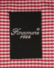 Finamore Napoli Red Micro-Check Cotton Shirt - Slim - (TU) - Parent