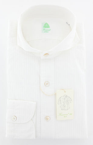 Finamore Napoli White Shirt - Extra Slim - L US / L EU