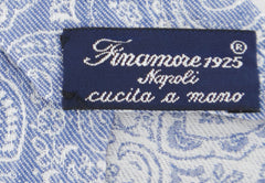 Finamore Napoli Blue Paisley  Silk Tie  (932)