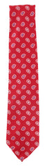 Finamore Napoli Red Paisley Silk Tie (930)