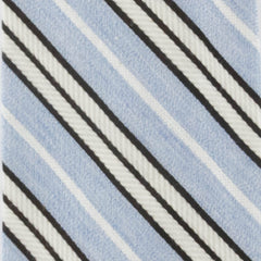 Finamore Napoli Light Blue Striped  Silk Blend Tie  (934)