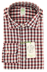 Finamore Napoli Red Check Cotton Shirt - Extra Slim - (IU) - Parent