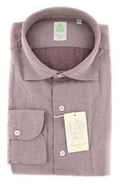 Finamore Napoli Red Fancy Shirt - Extra Slim - (2018022314) - Parent