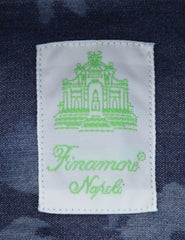 Finamore Napoli Denim Blue Floral Shirt - Extra Slim - (2018022613) - Parent