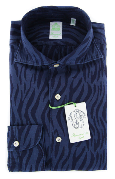 Finamore Napoli Dark Blue Shirt - Extra Slim - (F19186) - Parent