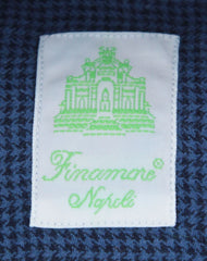 Finamore Napoli Blue Micro-Houndstooth Shirt - Extra Slim - (OZ) - Parent