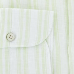 Finamore Napoli Light Green Striped Shirt - Extra Slim - (QQ) - Parent