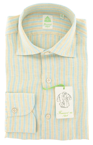 Finamore Napoli Beige Shirt - Extra Slim