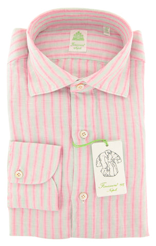 Finamore Napoli Pink Shirt - Extra Slim