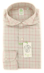 Finamore Napoli Cream Window Shirt - Extra Slim - 15.5/39 - (F110184)