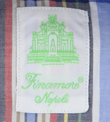 Finamore Napoli Light Blue Plaid Cotton Shirt - Extra Slim - (IY) - Parent