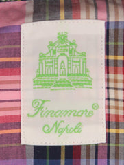 Finamore Napoli Pink Plaid Cotton Shirt - Extra Slim - (QR) - Parent