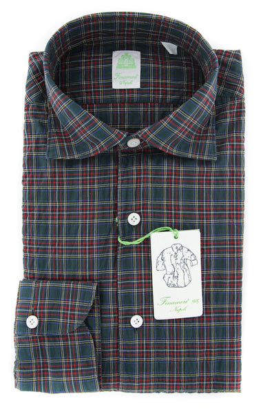 Finamore Napoli Dark Green Shirt - Extra Slim - (F19185) - Parent
