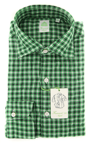 Finamore Napoli Green Shirt - Extra Slim