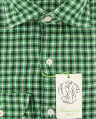 Finamore Napoli Green Plaid Shirt - Extra Slim - (F111187) - Parent