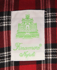 Finamore Napoli Red Plaid Shirt - Extra Slim - (2018022815) - Parent