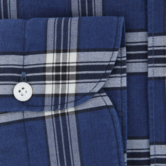 Finamore Napoli Navy Blue Plaid Shirt - Extra Slim - (201803131) - Parent