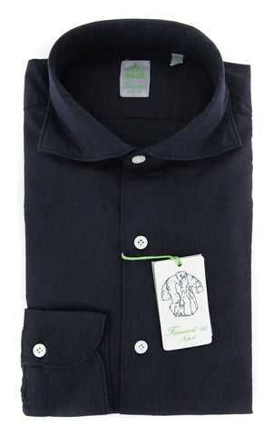 Finamore Napoli Midnight Navy Blue Shirt - Extra Slim