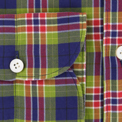 Finamore Napoli Navy Blue Plaid Shirt - Extra Slim - (201802281) - Parent