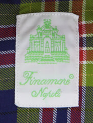 Finamore Napoli Navy Blue Plaid Shirt - Extra Slim - (201802281) - Parent