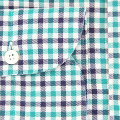 Finamore Napoli Green Shephard's Check Shirt - Extra Slim - (F7) - Parent