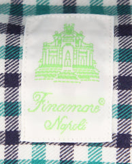 Finamore Napoli Green Shephard's Check Shirt - Extra Slim - (F7) - Parent