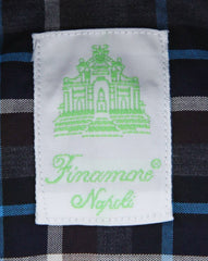 Finamore Napoli Gray Plaid Shirt - Extra Slim - (2018022823) - Parent