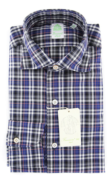 Finamore Napoli Colored Plaid Shirt - Extra Slim - (FN829178) - Parent