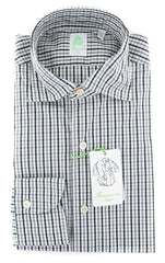 Finamore Napoli Green Plaid Shirt - Extra Slim - 14.5/37 - (2018030212)