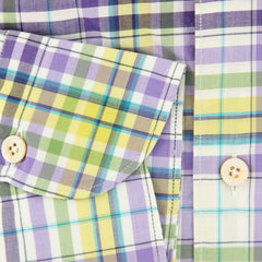 Finamore Napoli Light Green Plaid Shirt - Extra Slim - (I4) - Parent