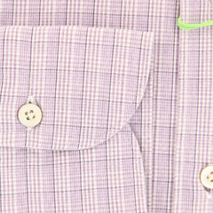 Finamore Napoli Purple Plaid Cotton Shirt - Extra Slim - (F6) - Parent