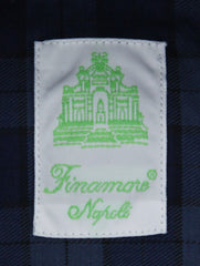 Finamore Napoli Navy Plaid Shirt - Extra Slim - (FN121310) - Parent