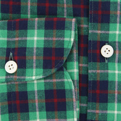 Finamore Napoli Green Plaid Shirt - Extra Slim - (F19187) - Parent