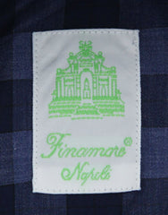 Finamore Napoli Navy Check Shirt - Extra Slim - (FN12250) - Parent