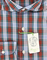 Finamore Napoli Red Plaid Shirt - Extra Slim - (FN-TOKYO1223902) - Parent