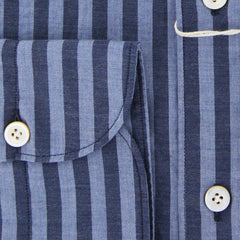 Finamore Napoli Blue Striped Shirt - Extra Slim - (FNTYO122491SERZ) - Parent