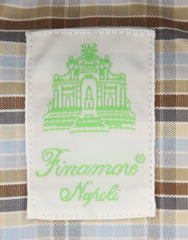 Finamore Napoli Brown Plaid Shirt - Extra Slim - (2018030220) - Parent