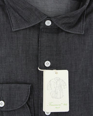 Finamore Napoli Charcoal Gray Shirt - Extra Slim - (FN818173) - Parent
