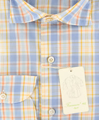 Finamore Napoli Orange Plaid Shirt - Extra Slim - (FN17613) - Parent