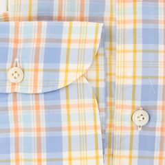 Finamore Napoli Orange Plaid Shirt - Extra Slim - (FN17613) - Parent