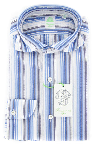 Finamore Napoli Blue Shirt - Extra Slim
