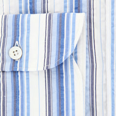 Finamore Napoli Blue Striped Shirt - Extra Slim - (2018022829) - Parent