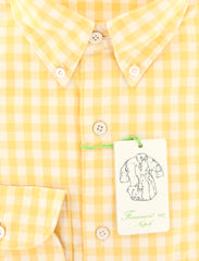 Finamore Napoli Yellow Check Shirt - Extra Slim - (2018022819) - Parent