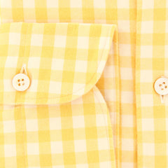 Finamore Napoli Yellow Check Shirt - Extra Slim - (2018022819) - Parent